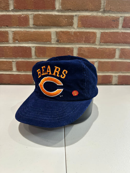 (Adult) 90s Shell Chicago Bears Corduroy Hat 007