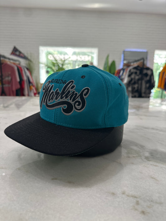 (Adult) Flordia Marlins Script Hat