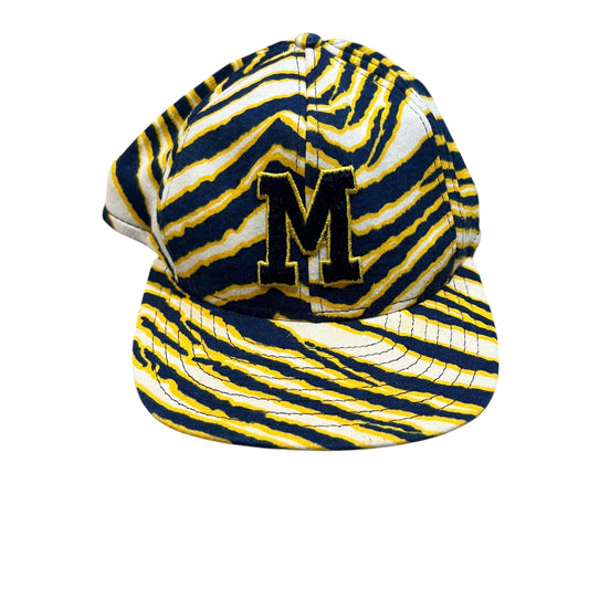 Vintage 90's ZUBAZ Michigan Wolverines Snapback Hat NWT