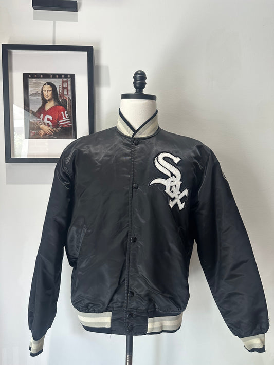 (Mens Large) 90s Chicago White Sox Starter Satin Jacket