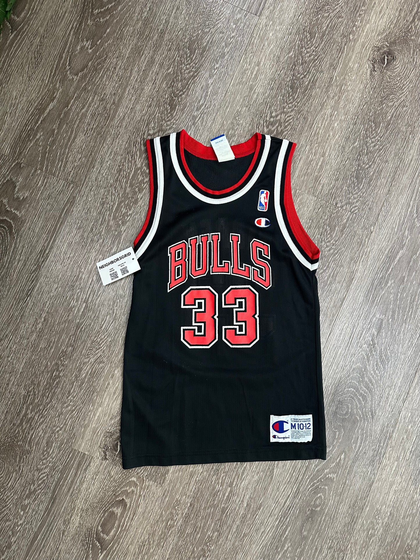 (Kids Medium) 90s Chicago Bulls 'Scottie Pippen' Jersey 007