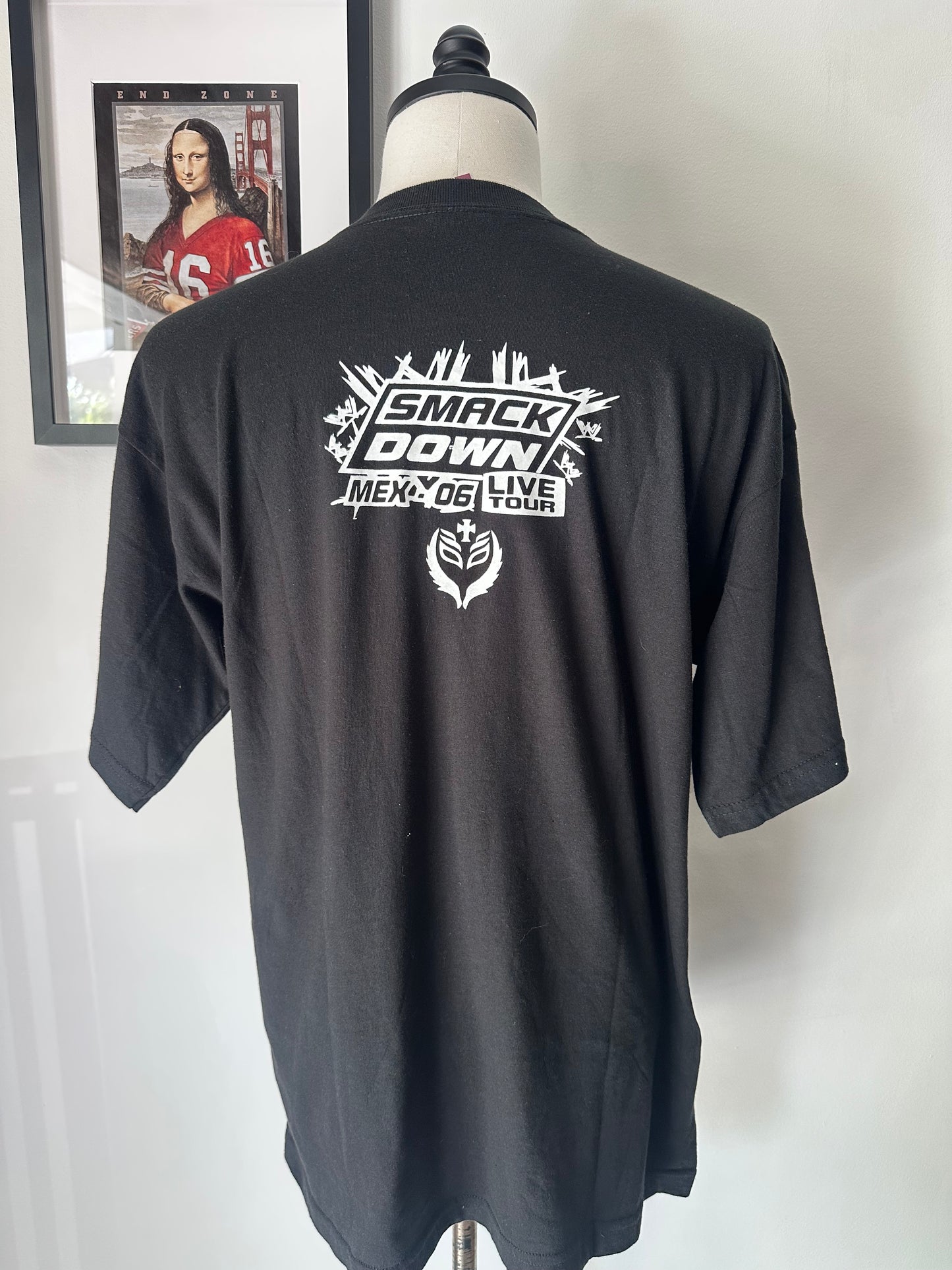 (Mens Large) Bootleg Wrestling Shirt The Rock Triple H Randy Orton