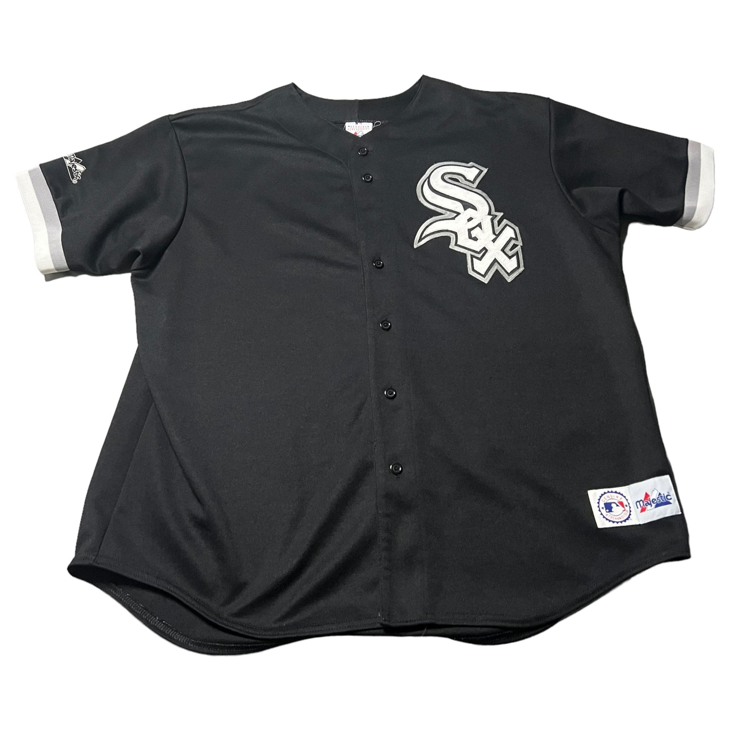 Chicago White Sox Jersey Mens 2XL XXL Blank No Name Majestic MLB Baseball Black&nbsp;