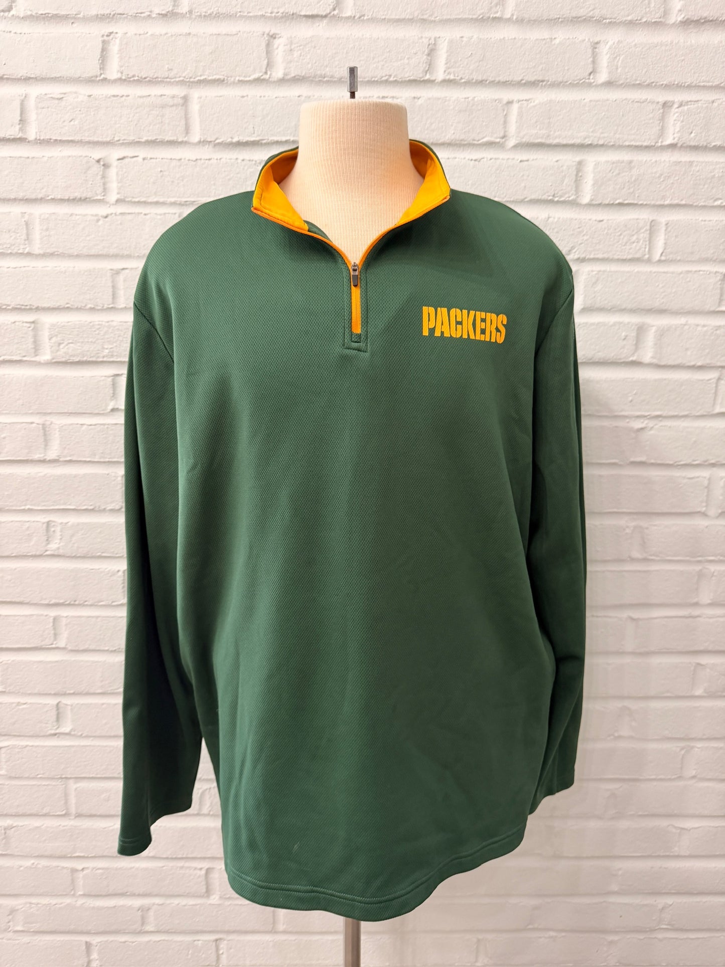 (Mens 2XL) Green Bay Packers Quarter Zip Sweater
