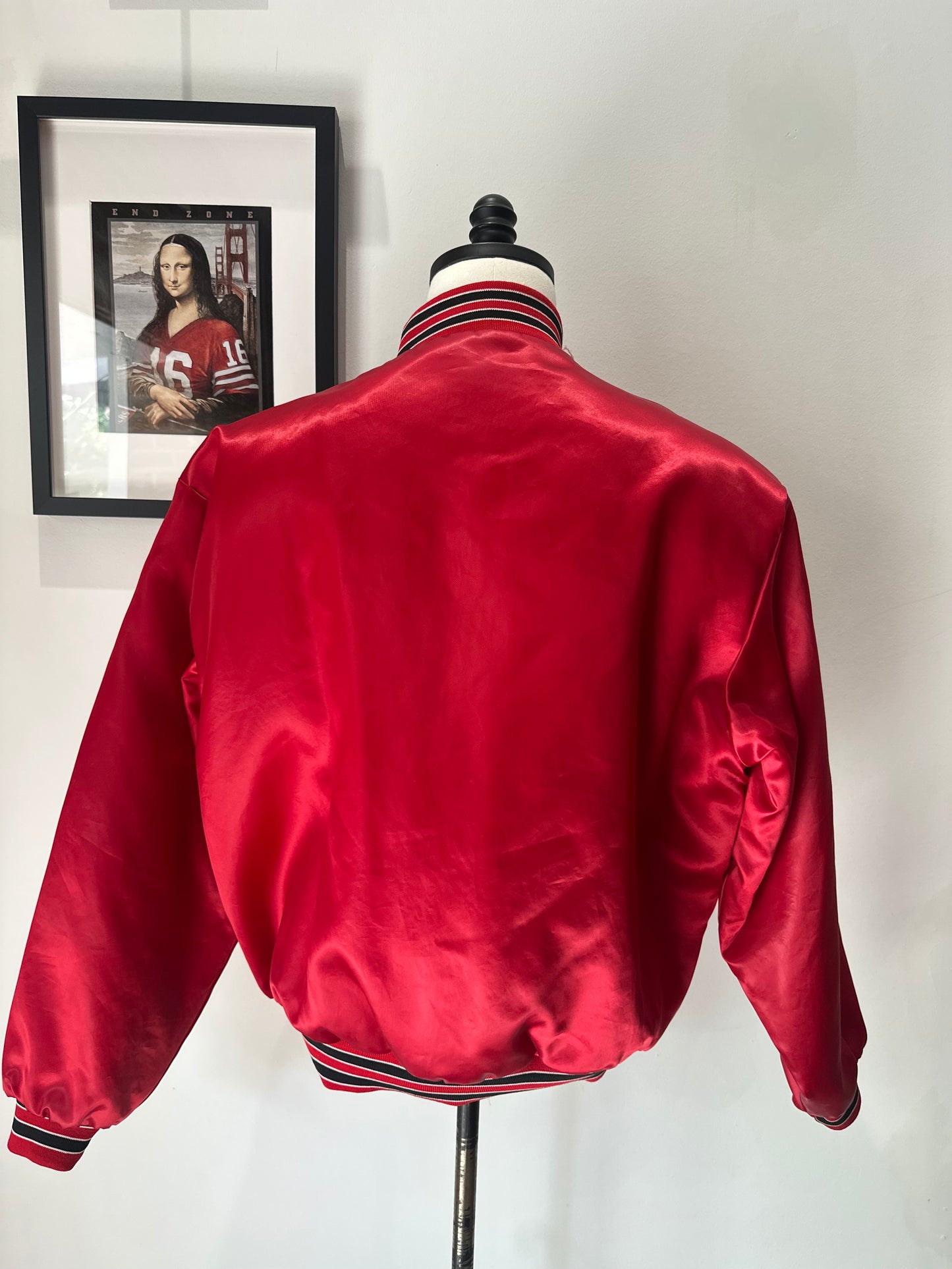 (Mens XL) 90s Chicago Blackhawks Satin Jacket