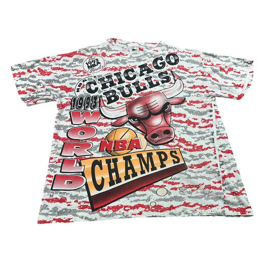 Vintage 1993 Chicago Bulls Shirt Mens XL All Over Print