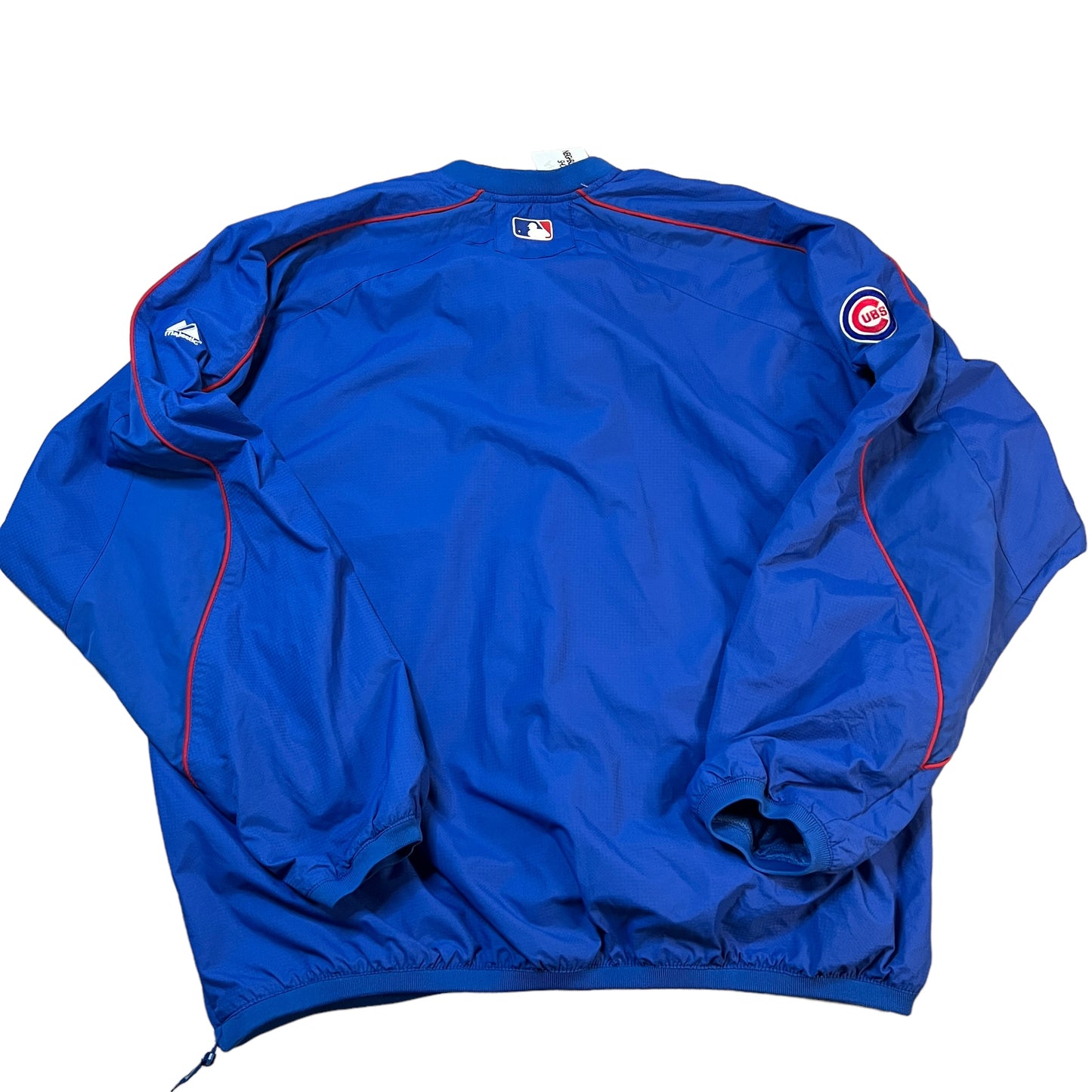 Chicago Cubs Jacket Mens XL Quarter Zip Majestic MLB Blue Pullover