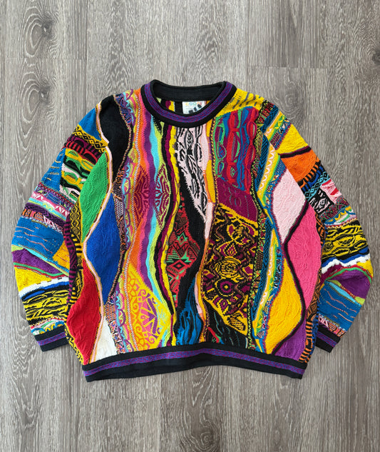 (Mens Large) 90s Coogi 3D Knit Sweater