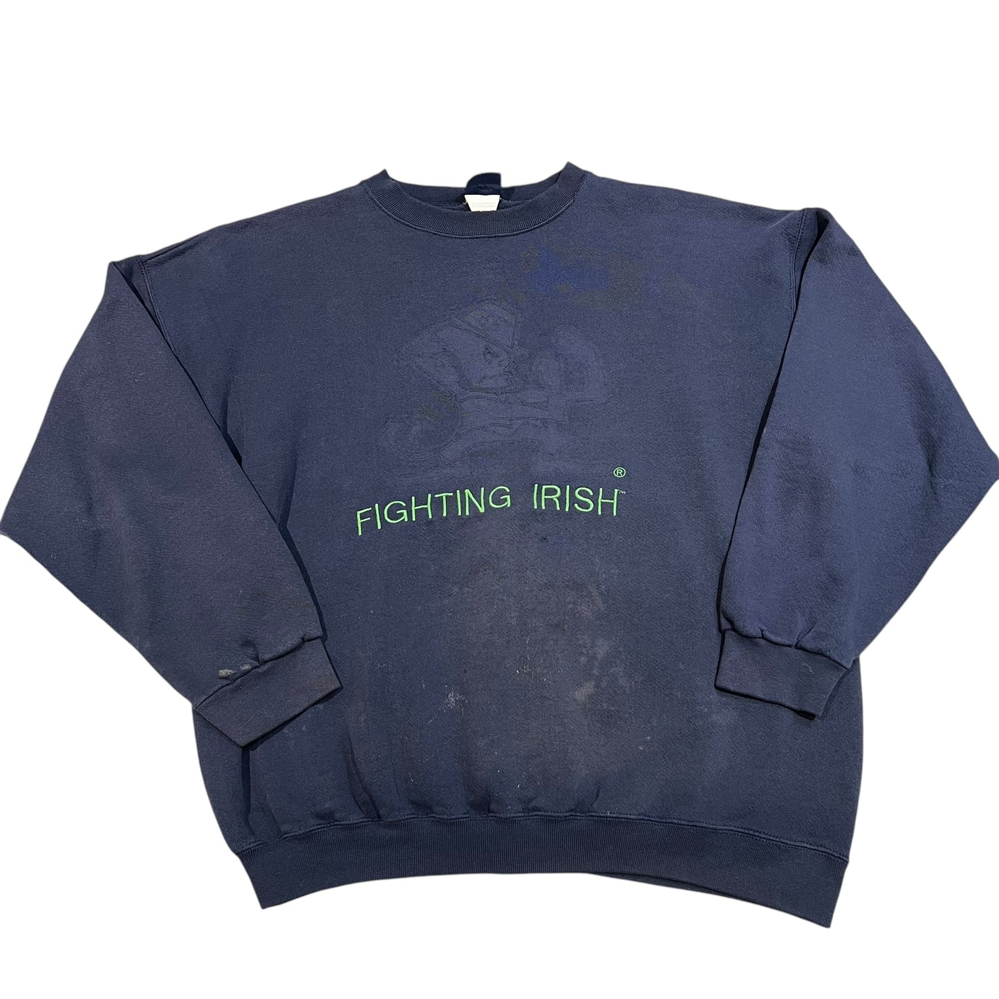 Vintage Notre Dame Sweater Mens XL Crewneck Embroidered Fighting Irish