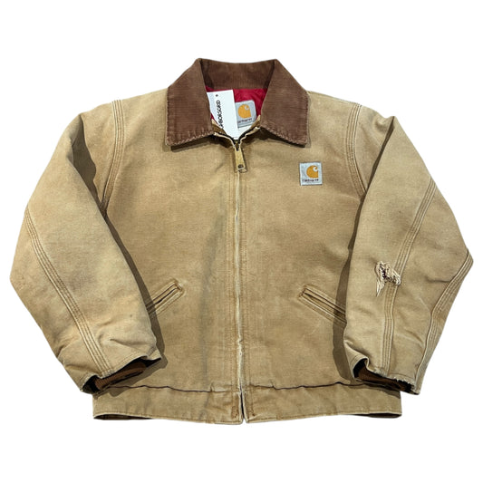 Vintage Detroit Carhartt Jacket Kids Youth 10 Tan Brown Y20 BRN