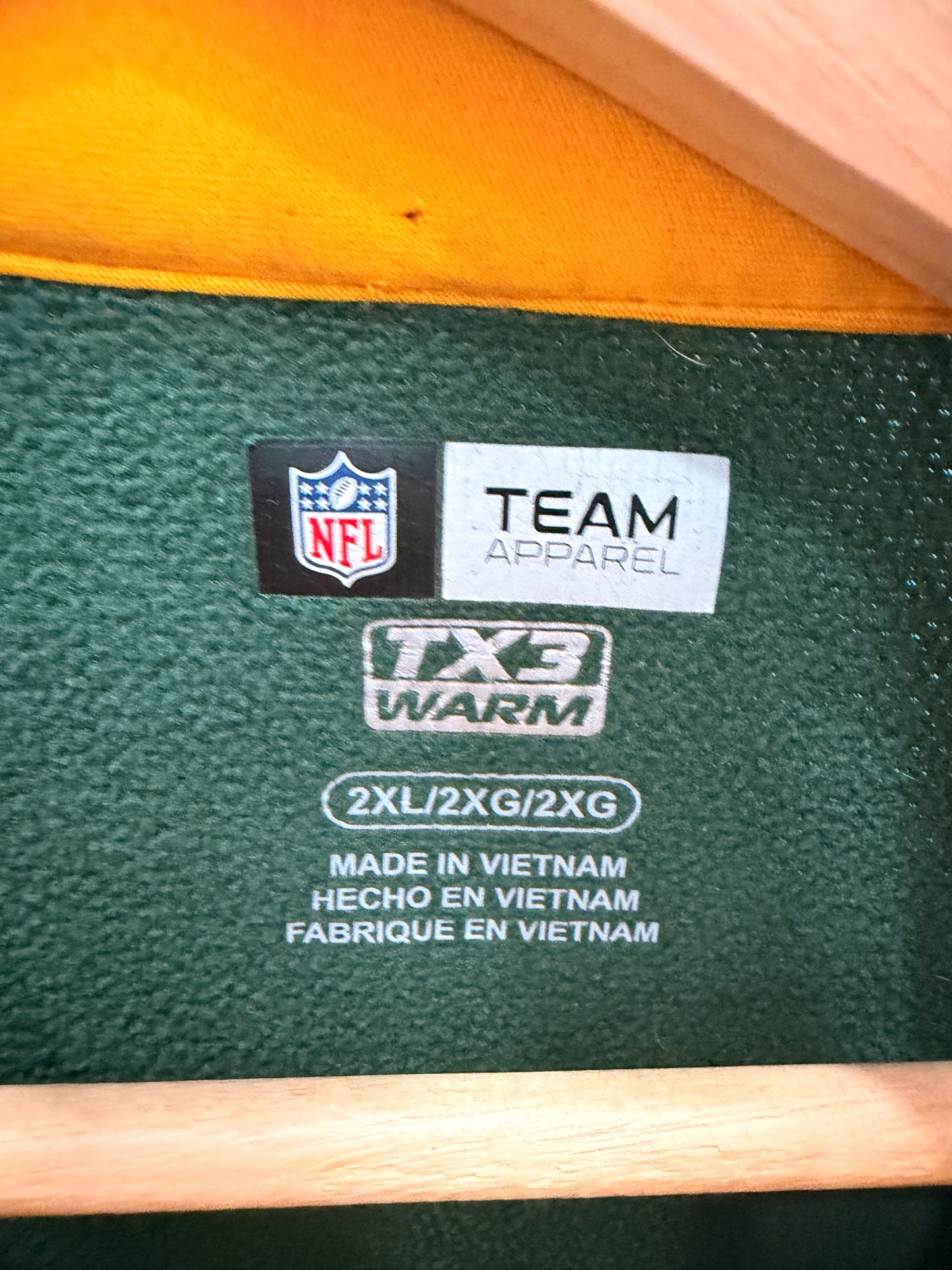 (Mens 2XL) Green Bay Packers Quarter Zip Sweater