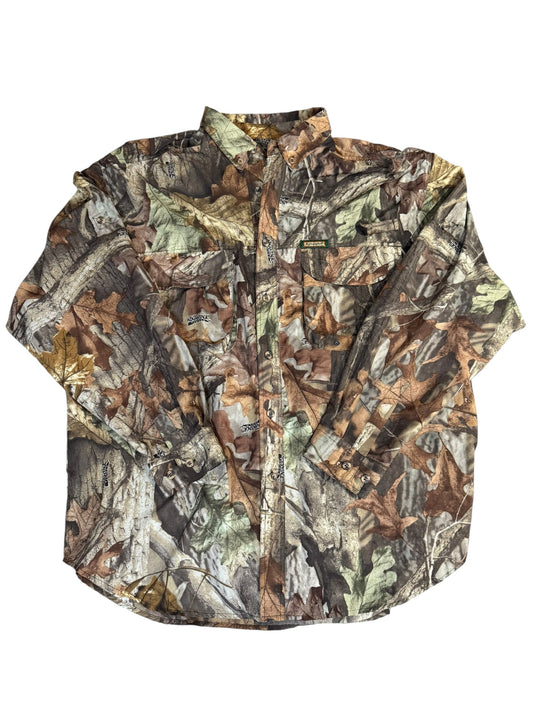 (Mens XL) Camo Button Up Shirt