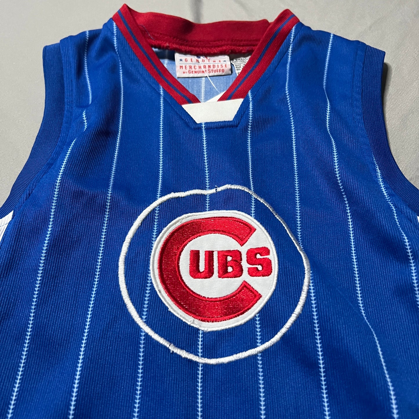 Chicago Cubs Basketball Jersey Kids Youth Small Blue Genuine Merchandise MLB