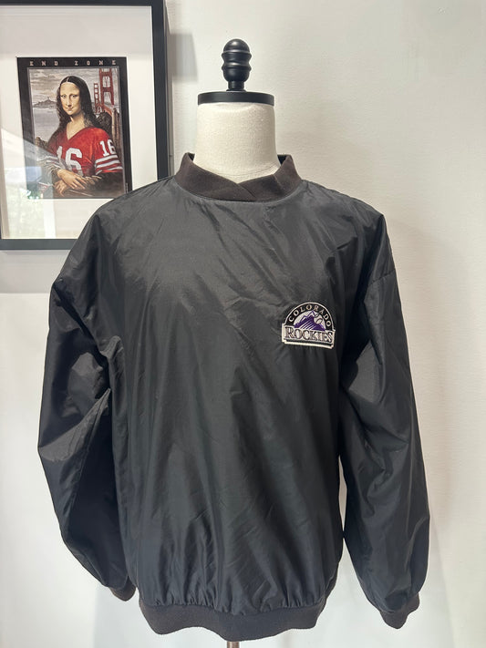 (Mens XL) MLB Colorado Rockies Pull-Over Windbreaker 007