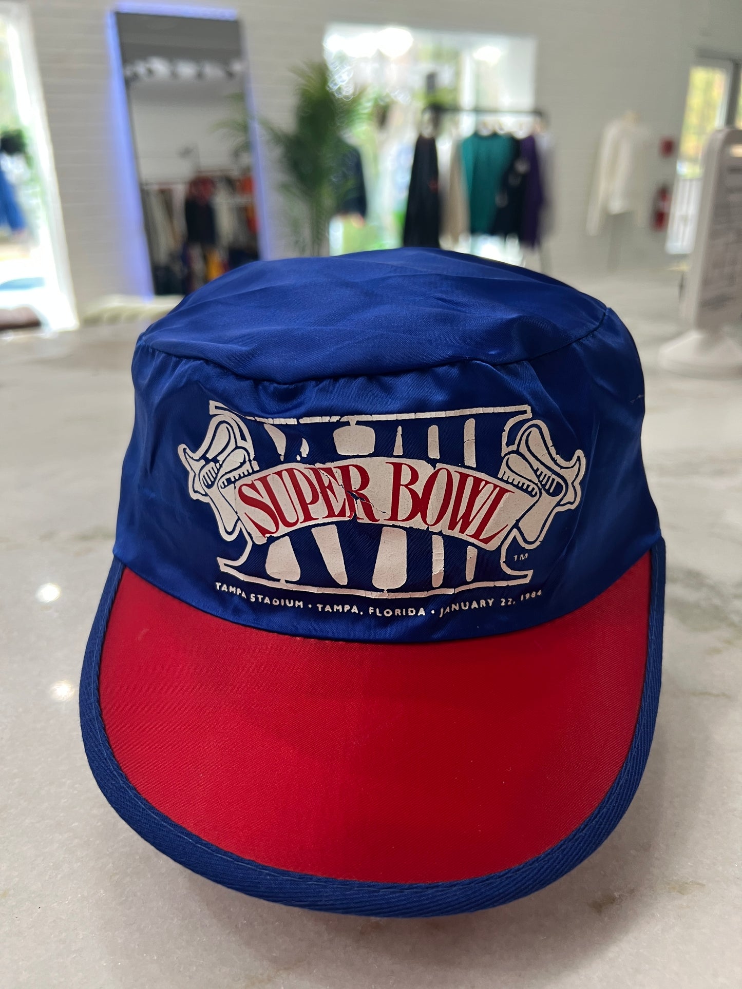 1984 Superbowl NFL Painters Hat Raiders vs Redskins