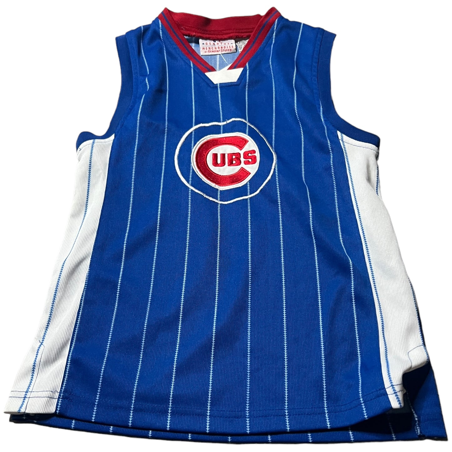 Chicago Cubs Basketball Jersey Kids Youth Small Blue Genuine Merchandise MLB