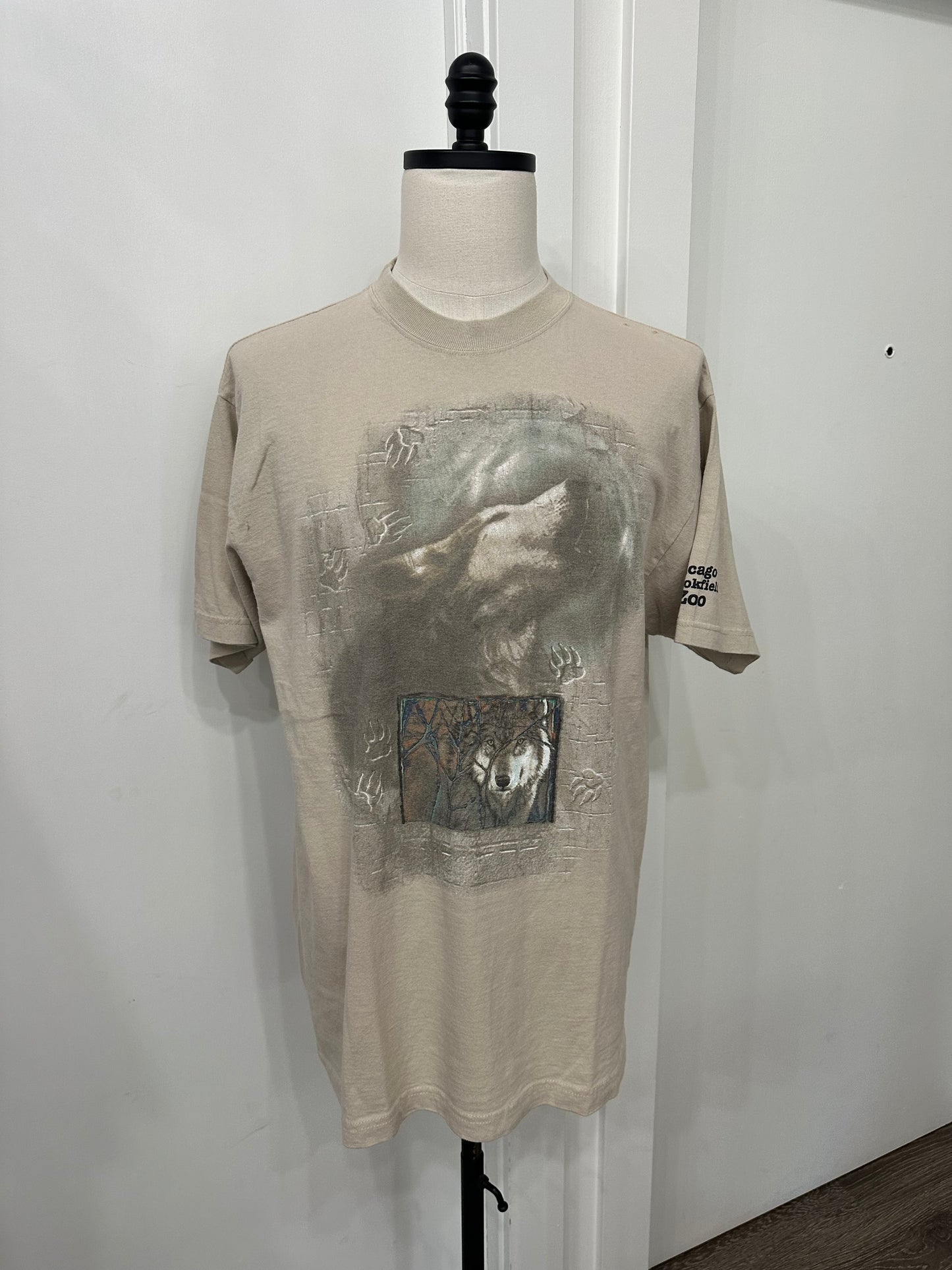 (Mens XL) 90s Wolf Shirt