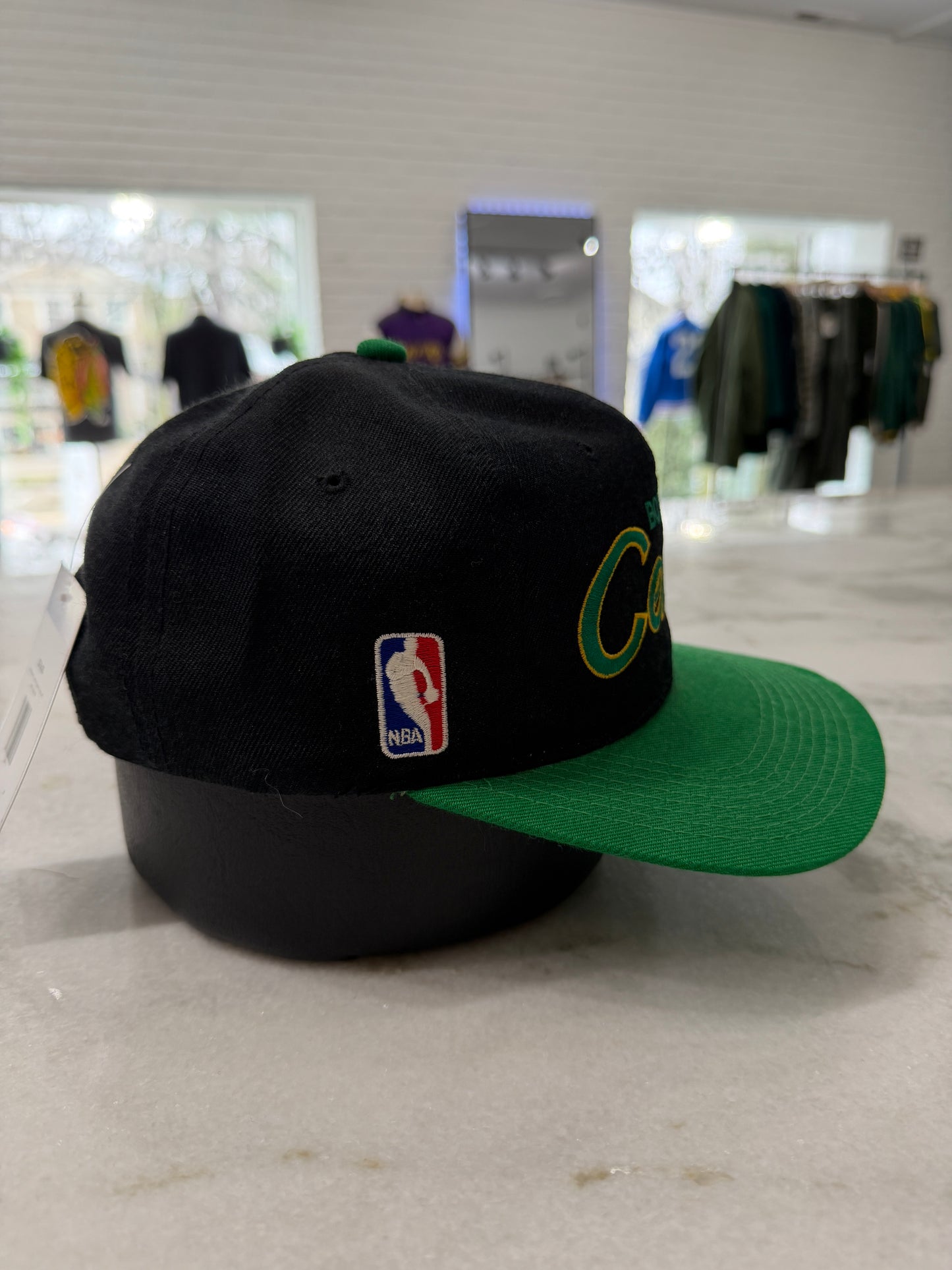 90s Boston Celtics Sports Specialties Script Hat