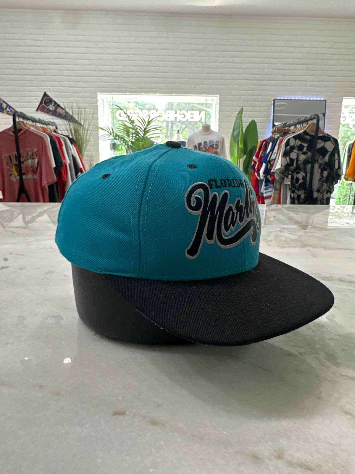 (Adult) Flordia Marlins Script Hat