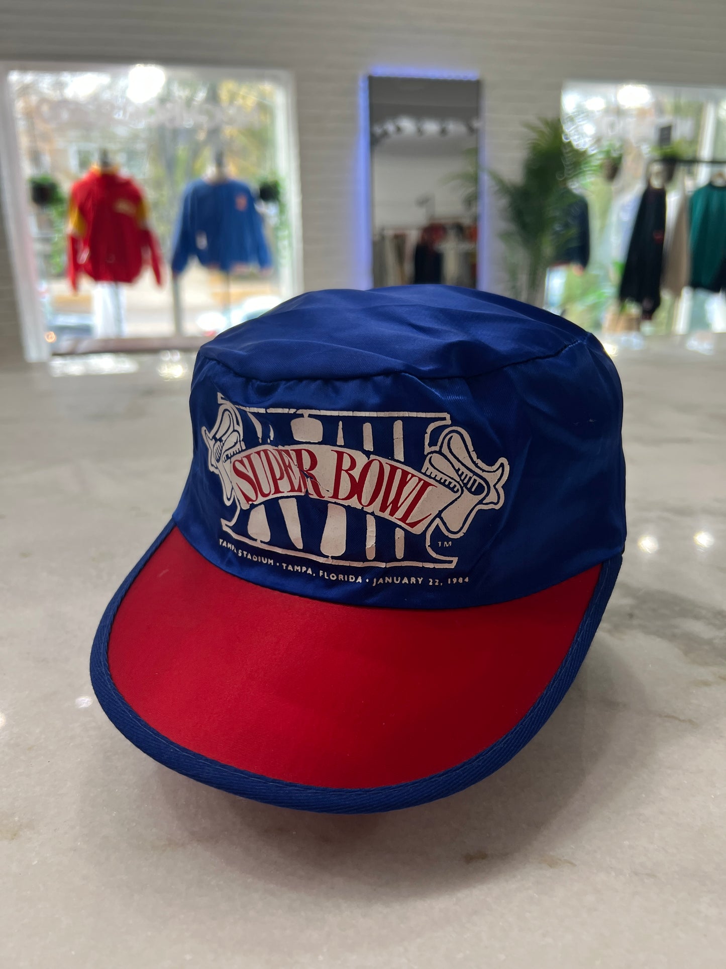 1984 Superbowl NFL Painters Hat Raiders vs Redskins