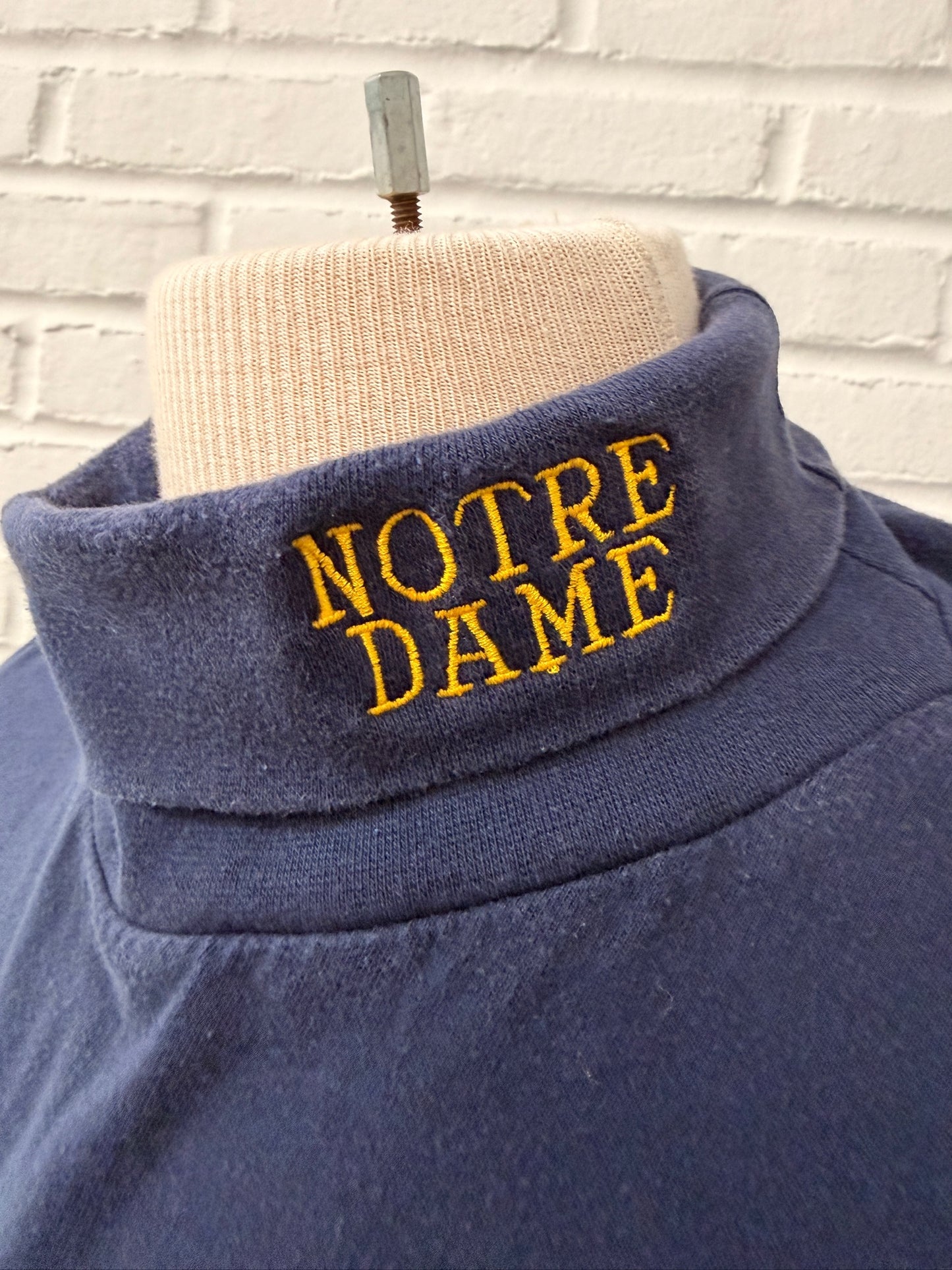 (Mens XL) 90s Notre Dame Turtle Neck Lightweight Sweater