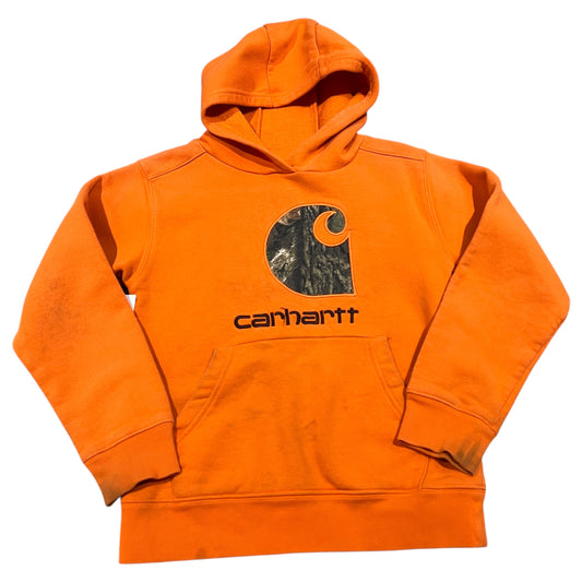 Carhartt Hoodie Kids Youth Small Orange 8-10 Sweatshirt