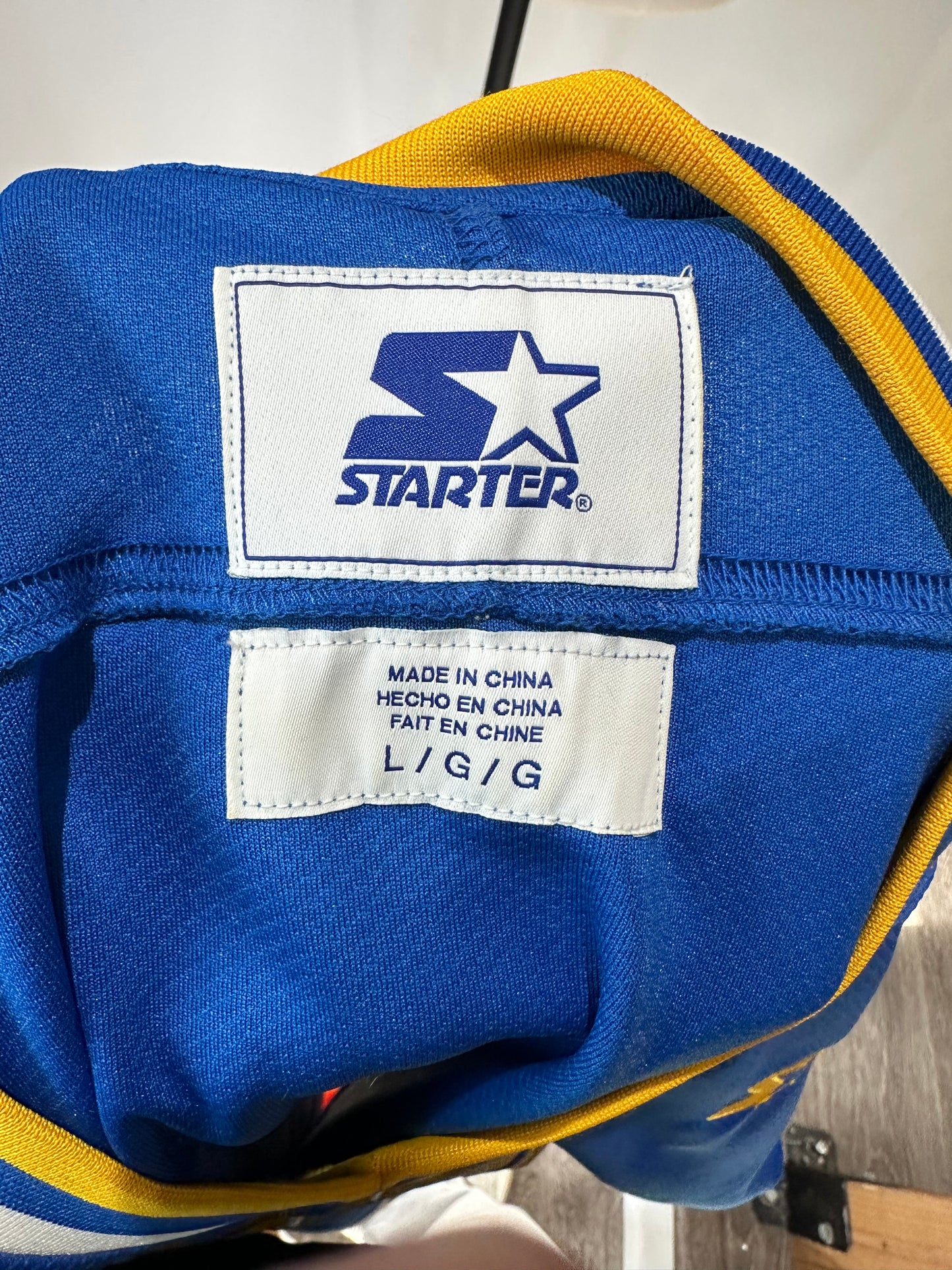 (Mens Large) Golden State Warriors STARTER Hockey Jersey