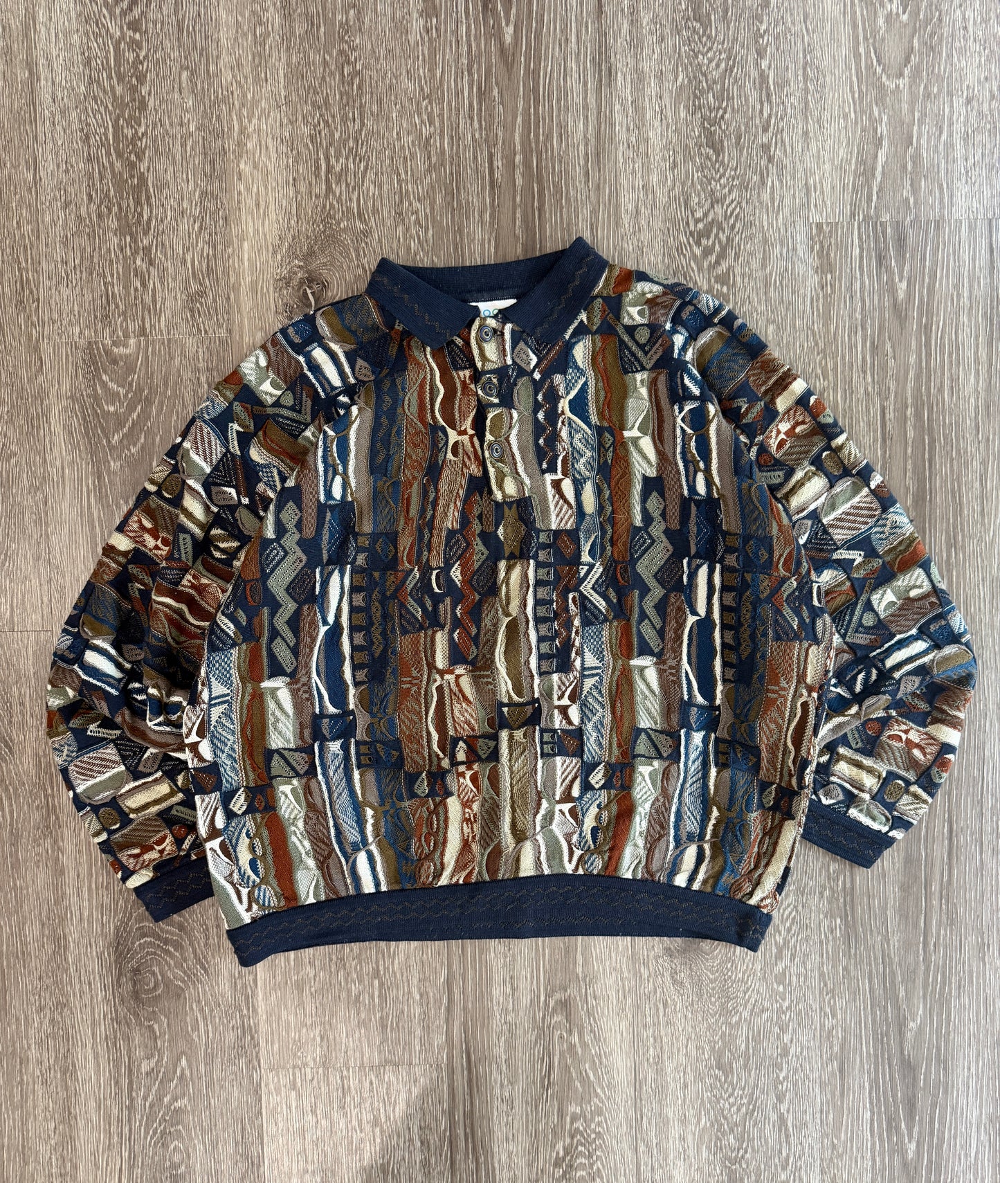 (Mens Large) 90s Coogi 3D Knit Sweater