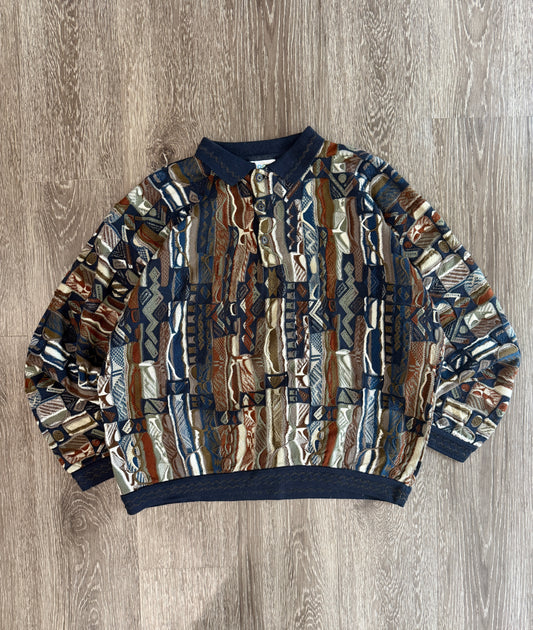 (Mens Large) 90s Coogi 3D Knit Sweater
