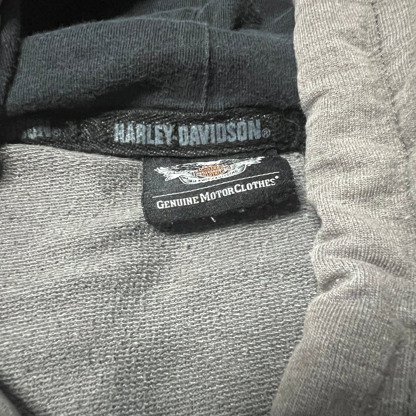 Harley Davidson Hoodie Mens Large Gray Sweat Shirt Milwaukee Motorcycle Biker