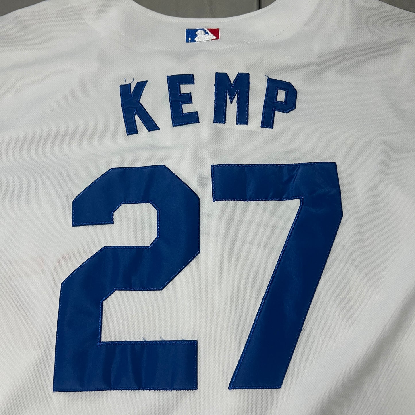 Matt Kemp LA Dodgers Jersey Mens 56 Majestic MLB #27 1st World Championship