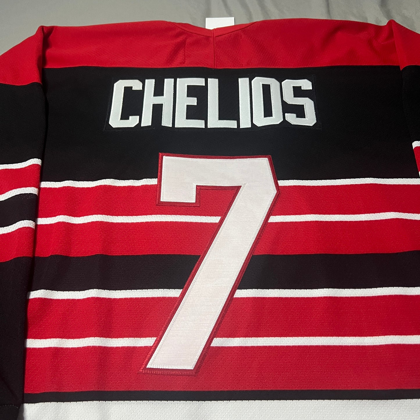 Chris Chelios Jersey Chicago Blackhawks Mens Jumbo CCM #7 Vintage Hockey