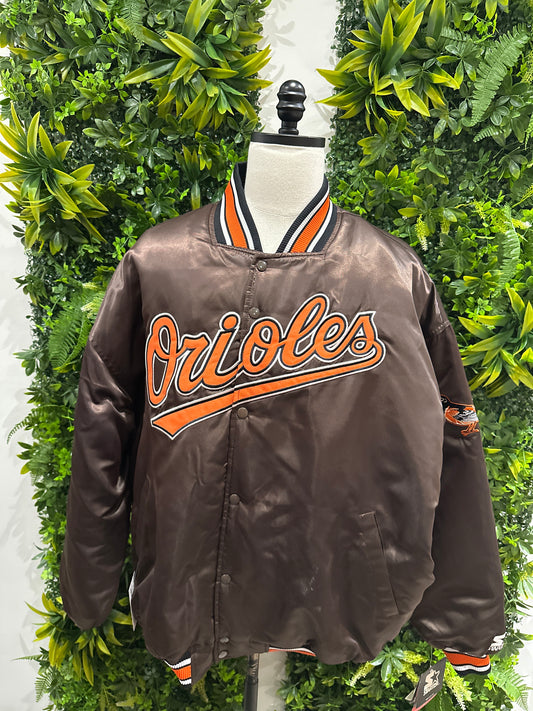(Mens 4X) 90s Starter Baltimore Orioles Bomber Jacket 007