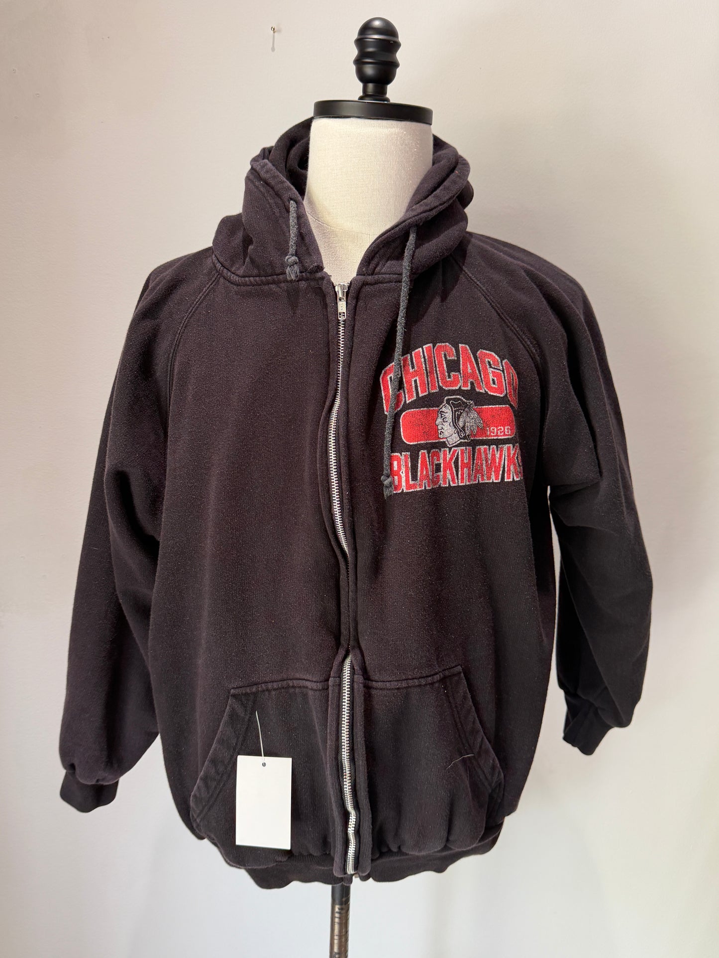 (Mens XL) Chicago Blackhawks Thermal Zip Up Hoodie