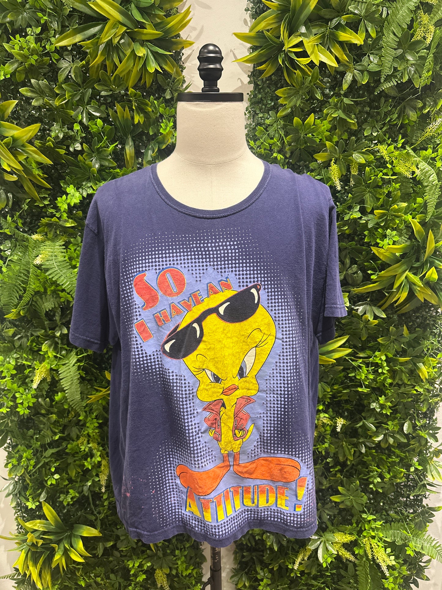 (Mens XL) Looney Tunes Tweety Bird 'Attitude' Shirt 007