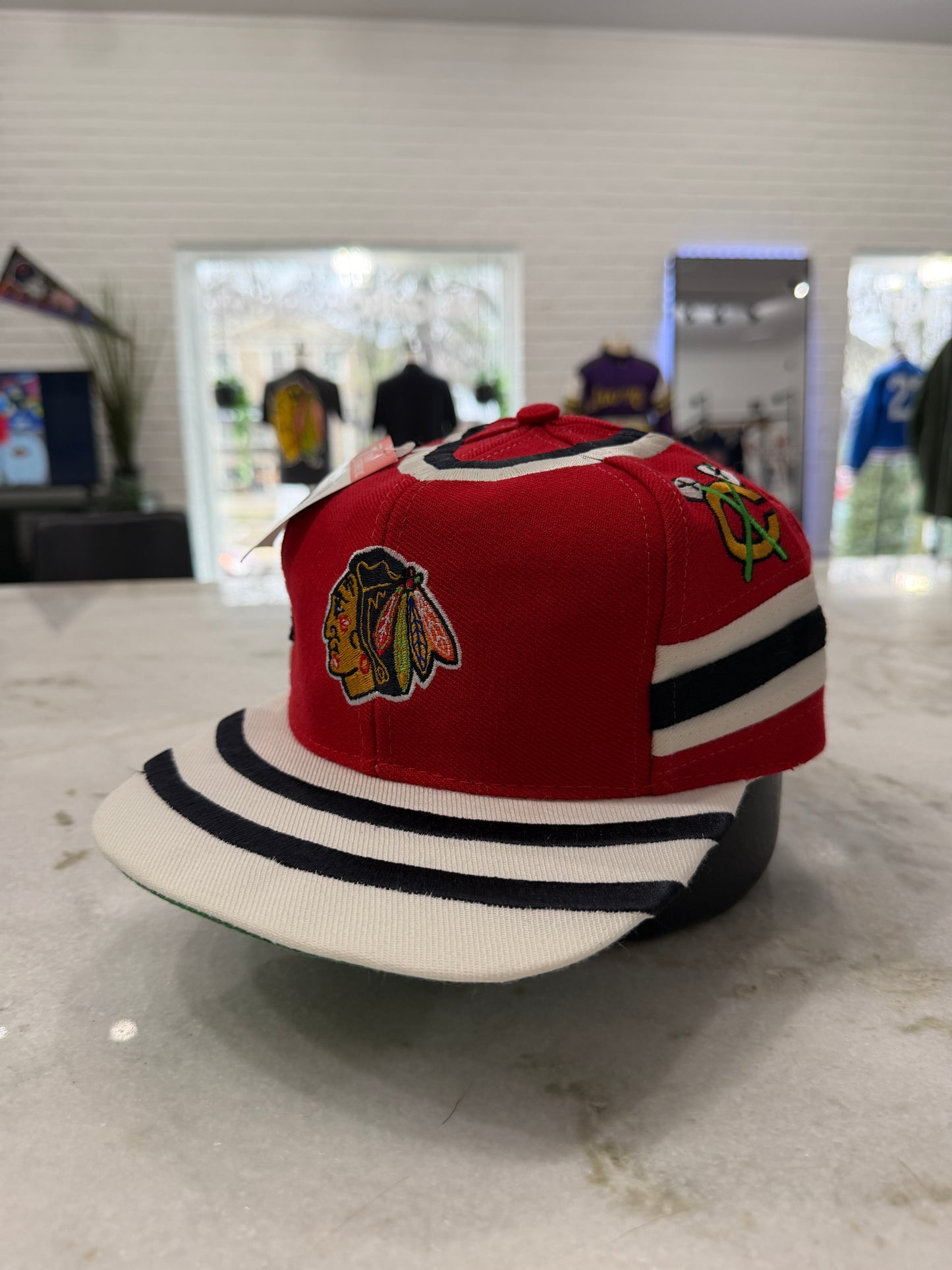 90s Chicago Blackhawks Twins Enterprise Jersey Hat