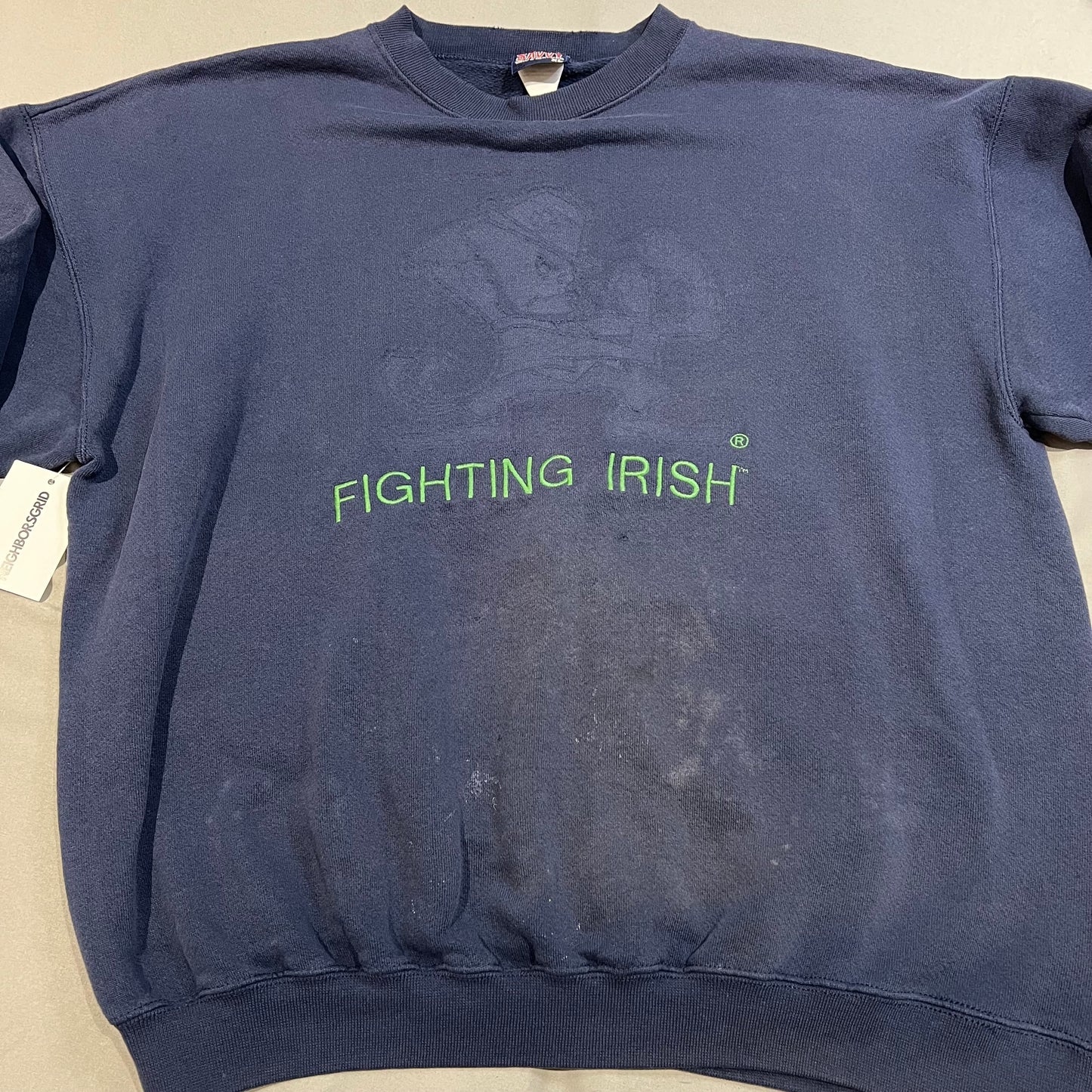 Vintage Notre Dame Sweater Mens XL Crewneck Embroidered Fighting Irish