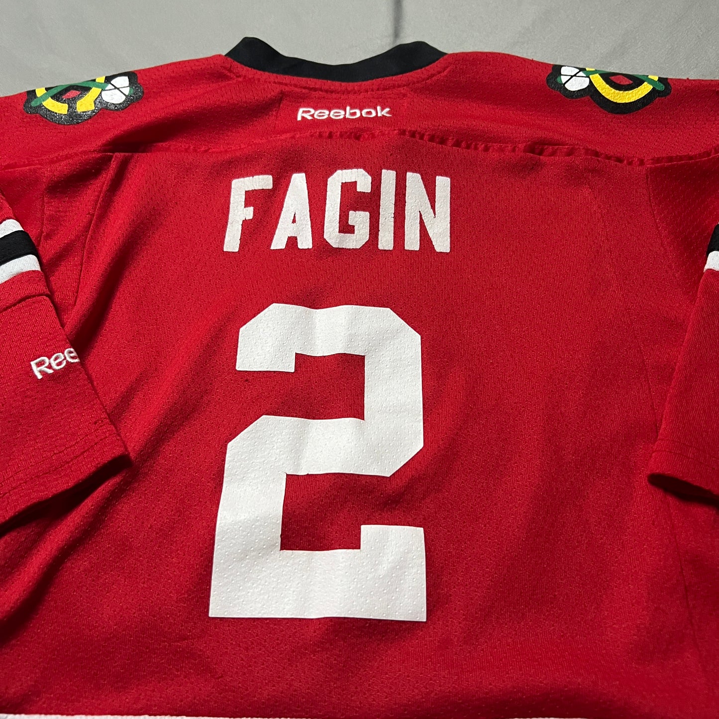 Fagin Chicago Blackhawks Jersey Kids Youth Large/XL #2 NHL Reebok