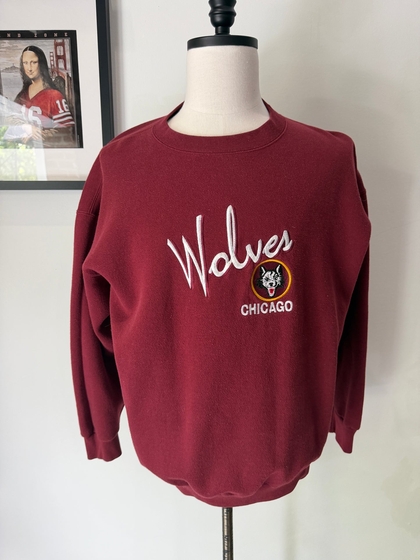 (Mens XL) 90s Chicago Wolves Sweater