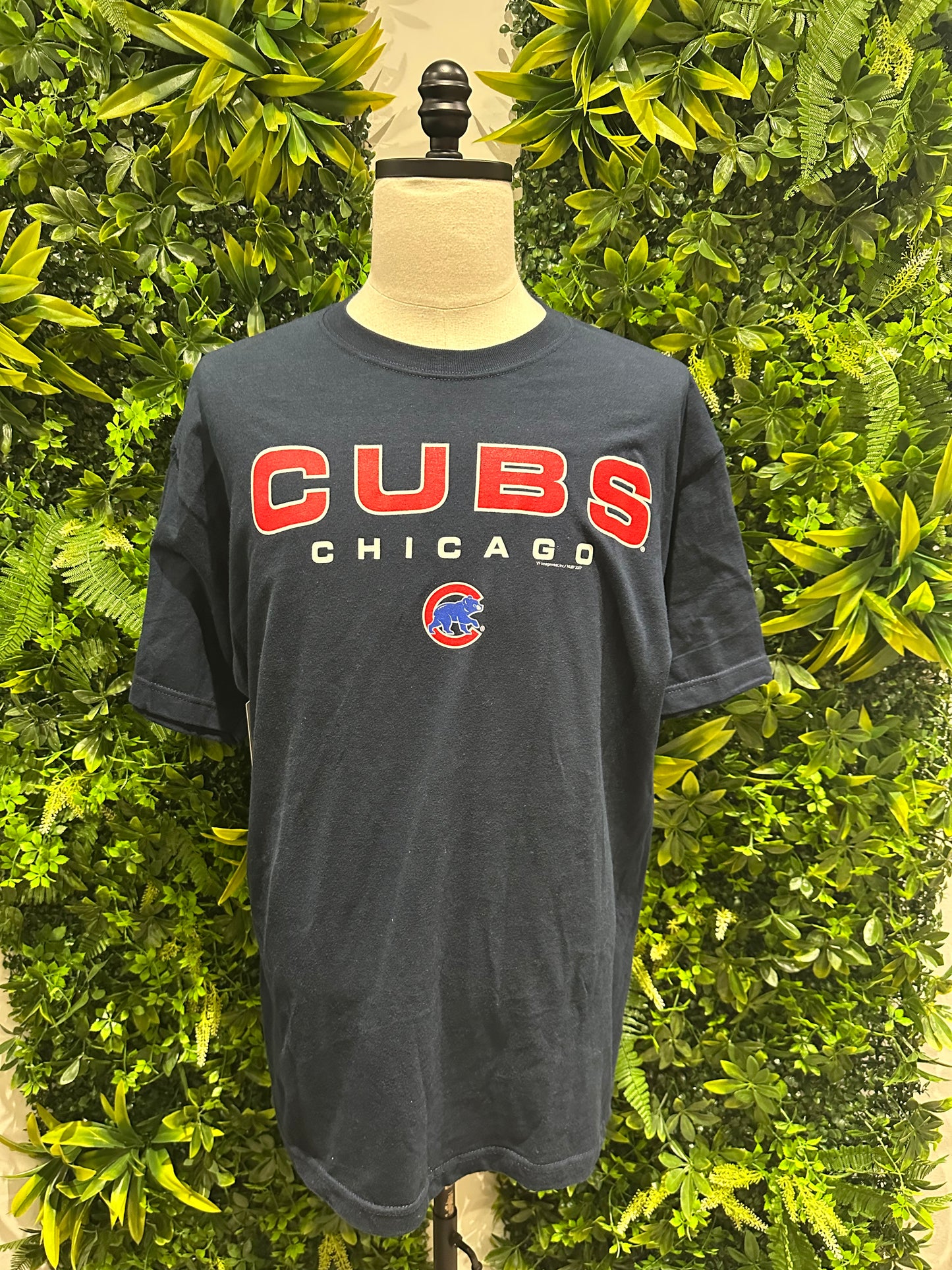 (Mens XL) MLB Chicago Cubs Spell-Out Shirt 007