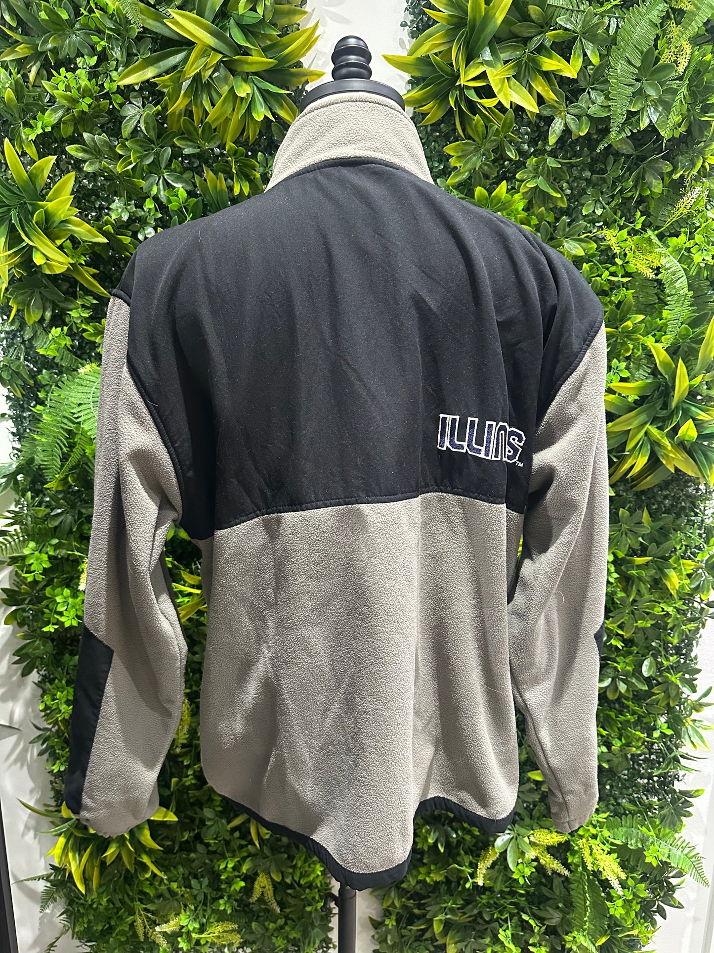 (Mens XL) Illinois University Gray Fleece Jacket 007