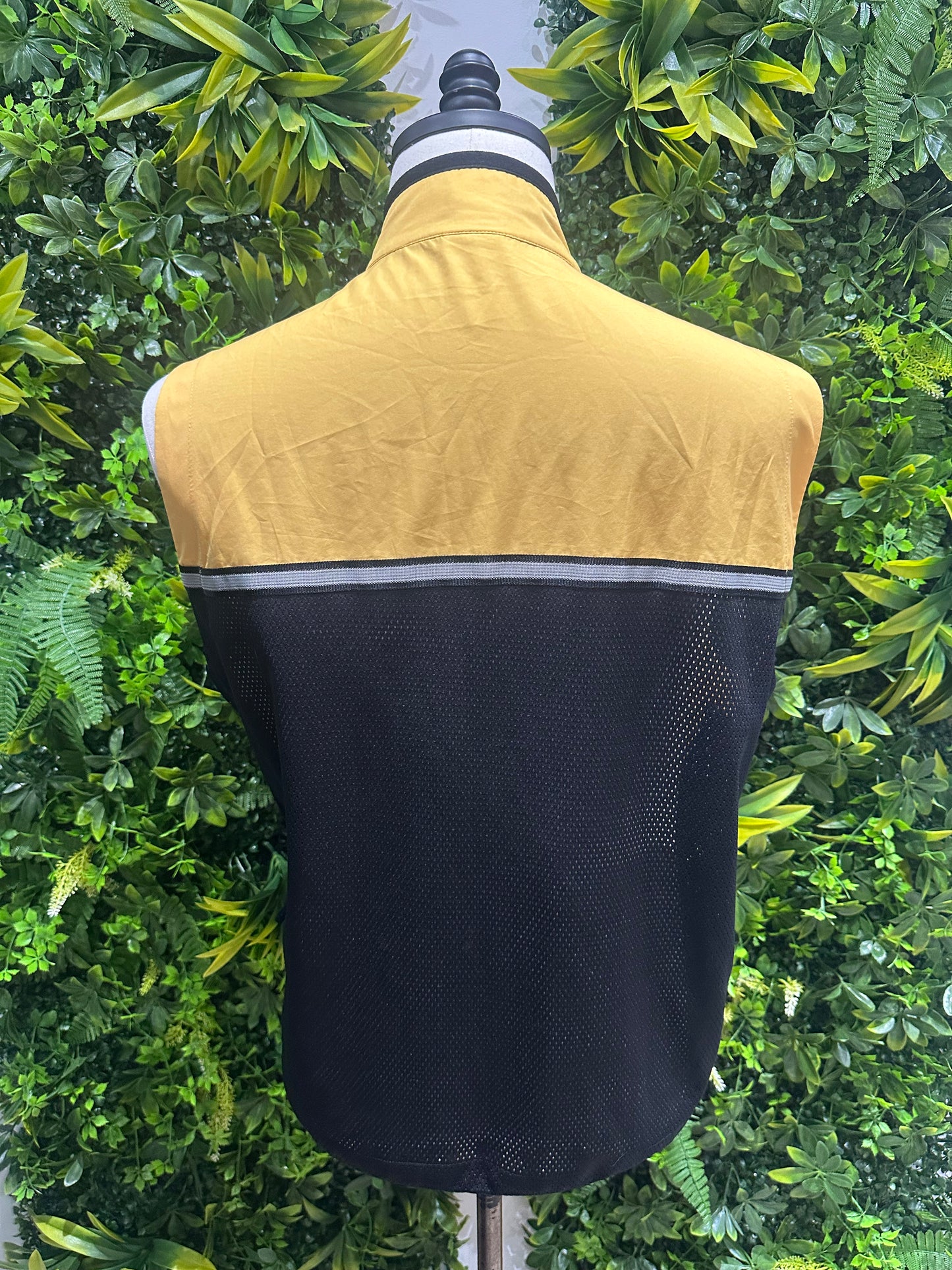 (Mens Large) 90s Nike Yellow Zip-Up Vest 007
