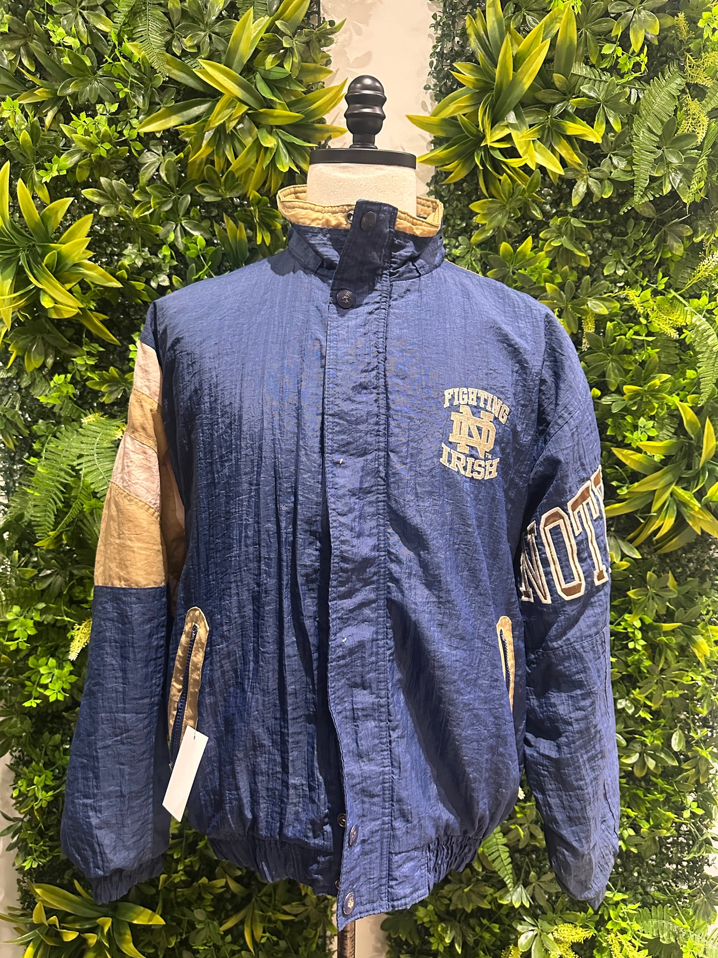 (Mens Medium) 90s Starter Notre Dame Jacket 007