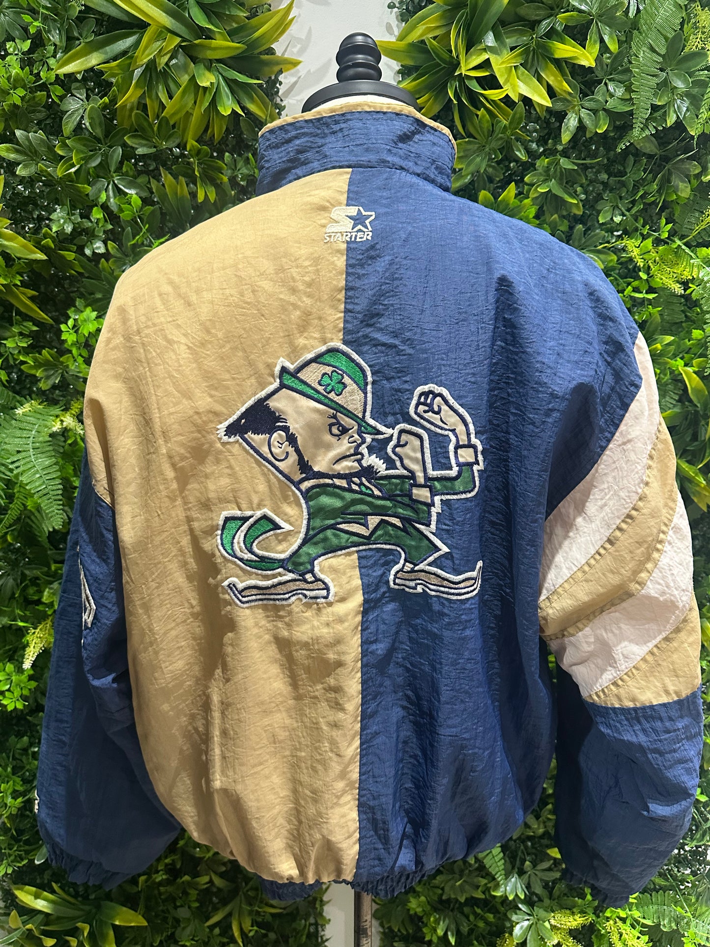 (Mens Medium) 90s Starter Notre Dame Jacket 007