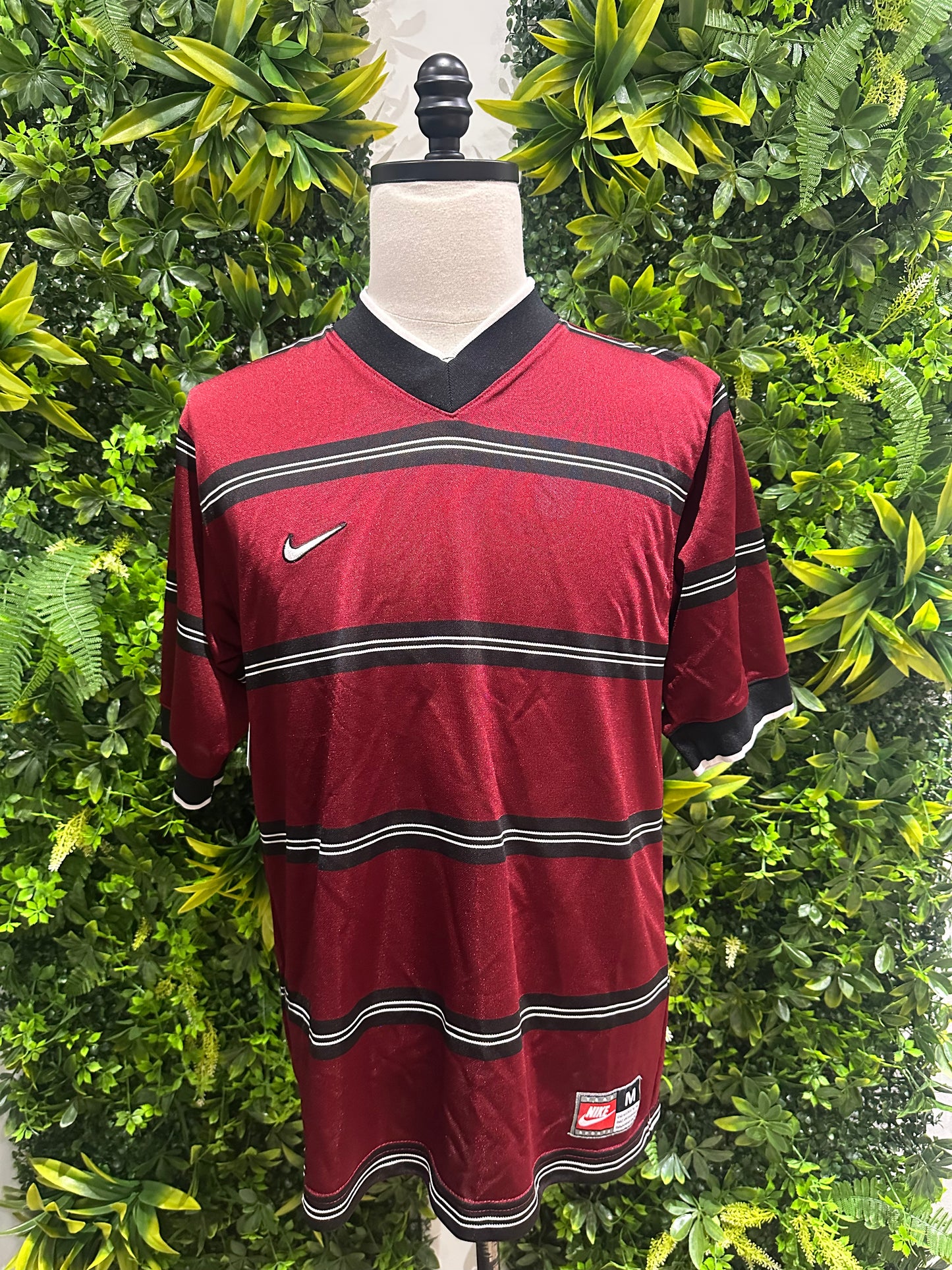(Mens Medium) 90s Nike Striped Soccer Jersey 007