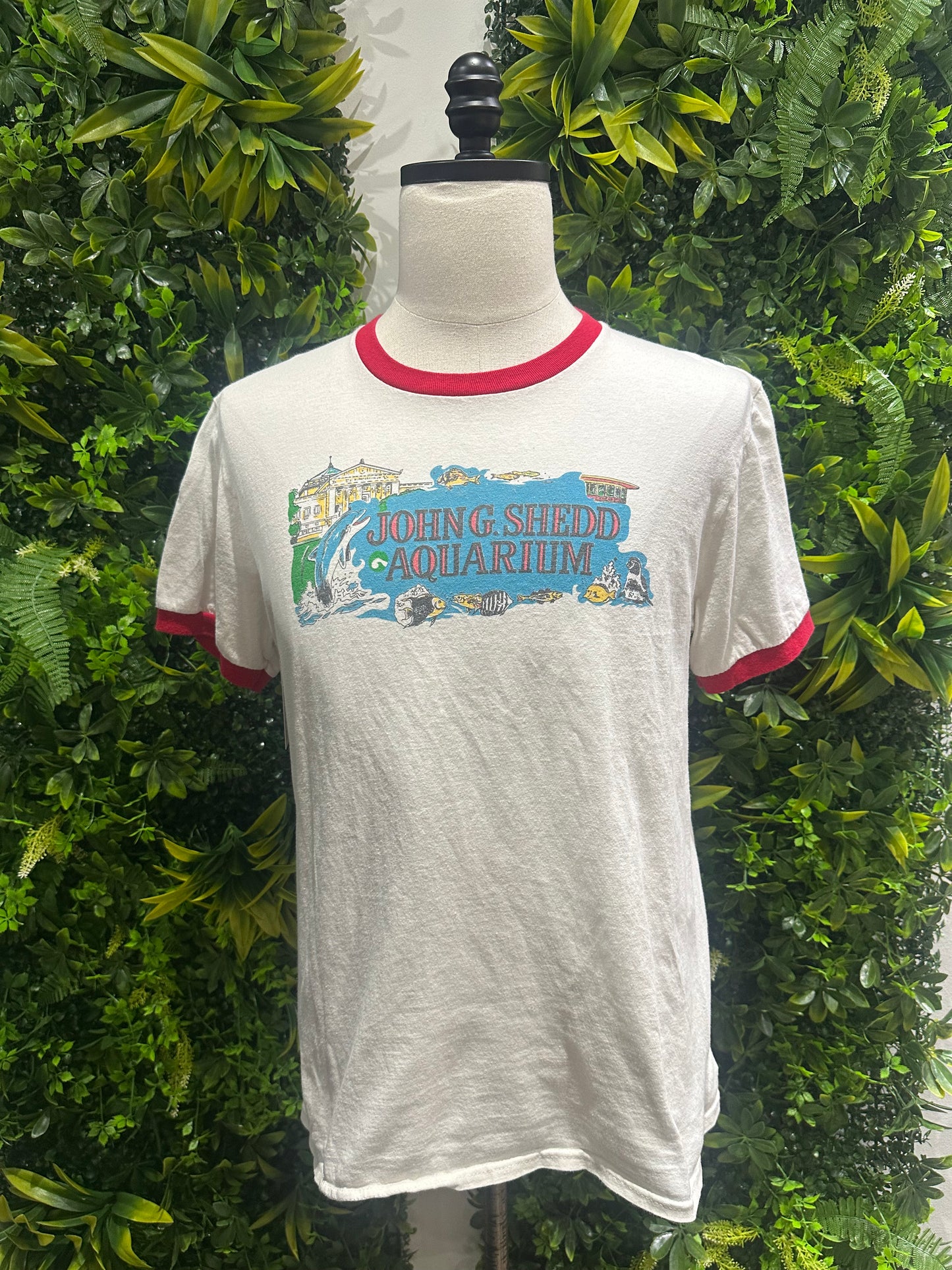 (Mens Medium) 90s John G. Shedd Aquarium Shirt 007