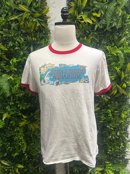 (Mens Medium) 90s John G. Shedd Aquarium Shirt 007