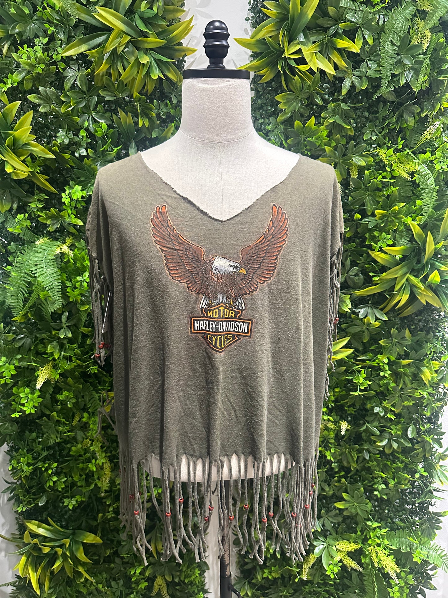 (Womens XL) 90s Harley Davidson 'Homewood, IL' Pancho 007
