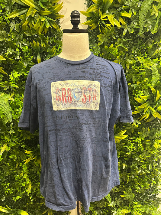 (Mens XL) 90s Illinois 'Gr8 St8' Shirt 007