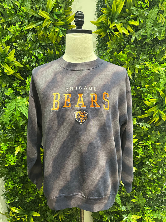 (Mens XL) NFL Chicago Bears Bleach Striped Sweater 007